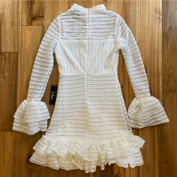 Lulus White Ruffled Long Sleeve Dress - Picture 5 of 5